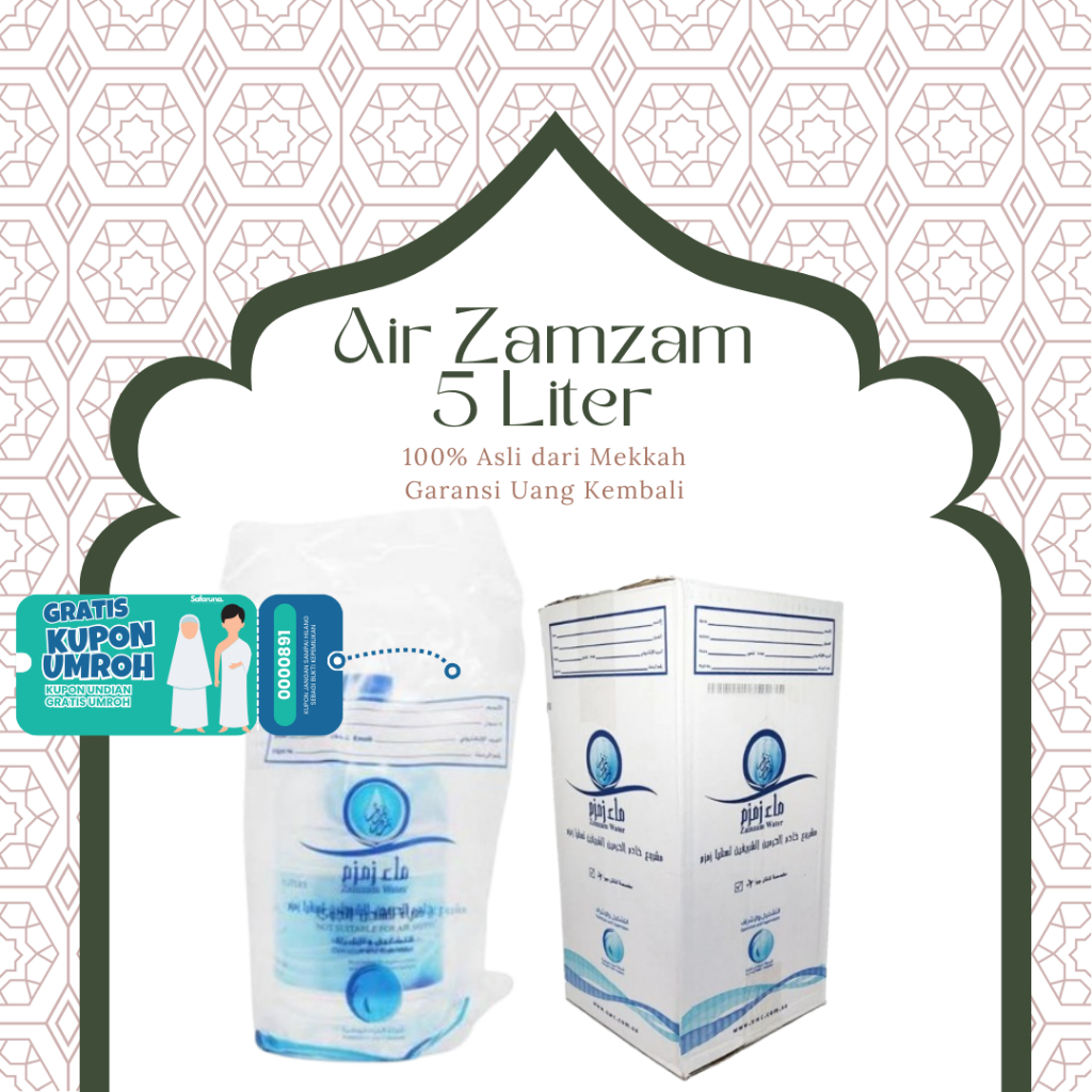 

Air Zam Zam 5 liter Original Barcode | Air Zam Zam Oleh Oleh Haji Umrah