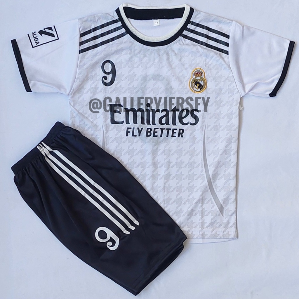 SETELAN BAJU BOLA ANAK ANAK REAL MADRID HITAM 3RD SETELAN JERSEY BOLA REAL MADRID HITAM 3RD ANAK ANA