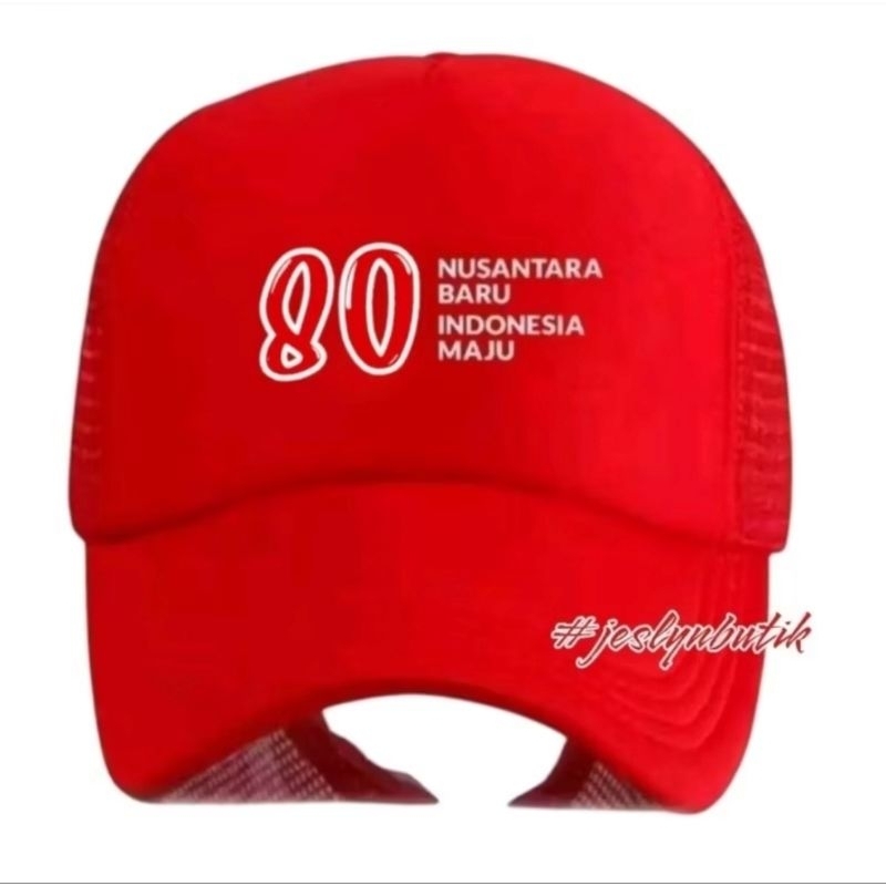 Topi Trucker Sablon HUT RI 80th