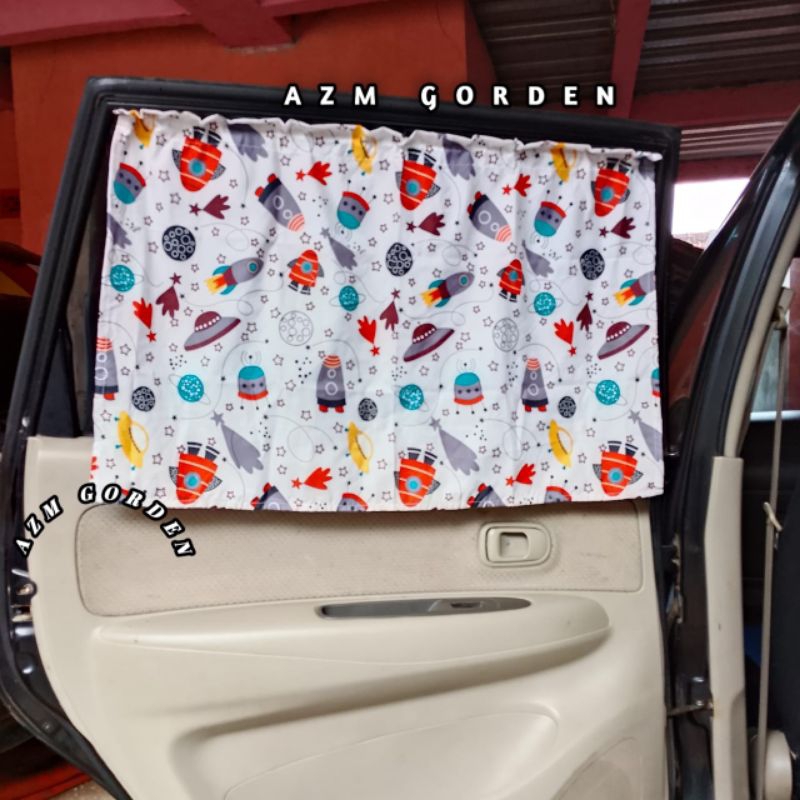 SV1 tirai mobil 4 pcs /tirai mobil anak bayi/gorden mobil kaca samping/tirai mobil tempel/ gorden