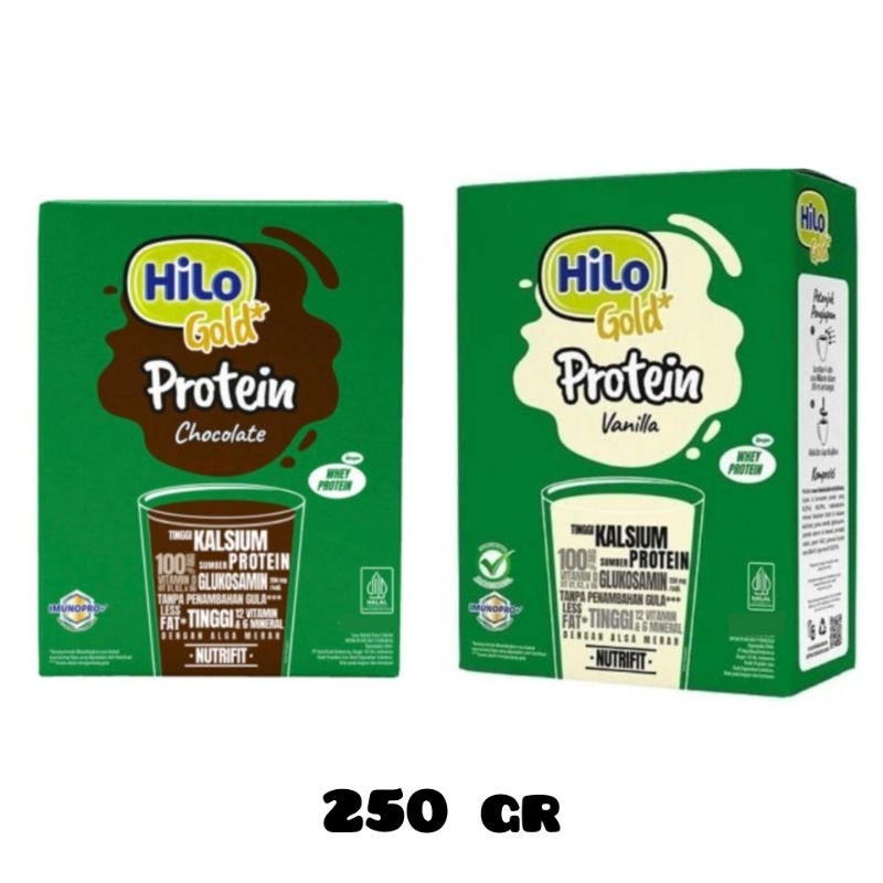 

Hilo gold cokelat vanila susu bubuk tinggi kalaium 250 gr