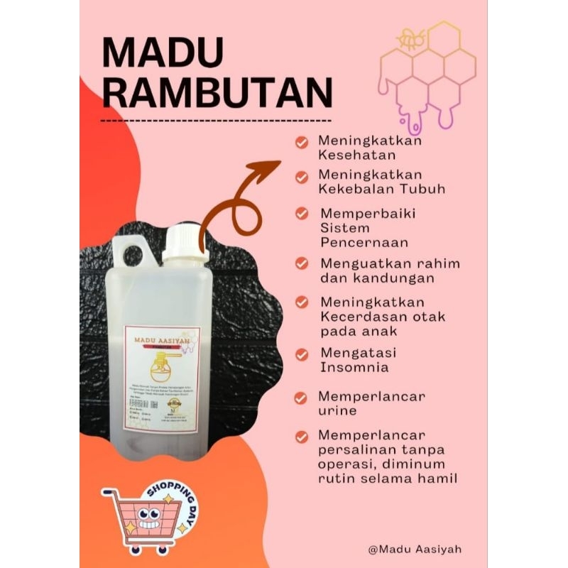 

[ Raw Honey ] Madu Rambutan 1kg