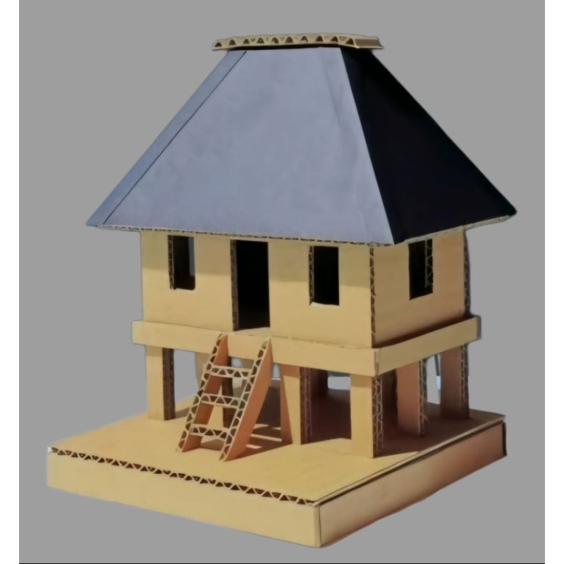 

Prakarya Rumah Adat Kilapan Sumatera Selatan dari Kardus