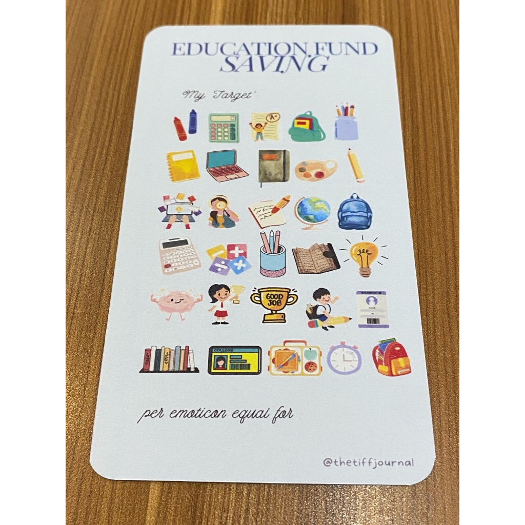 

SAVING CHALLENGE | CASH STUFFING | BUDGETING CARD - EDUCATION FUND