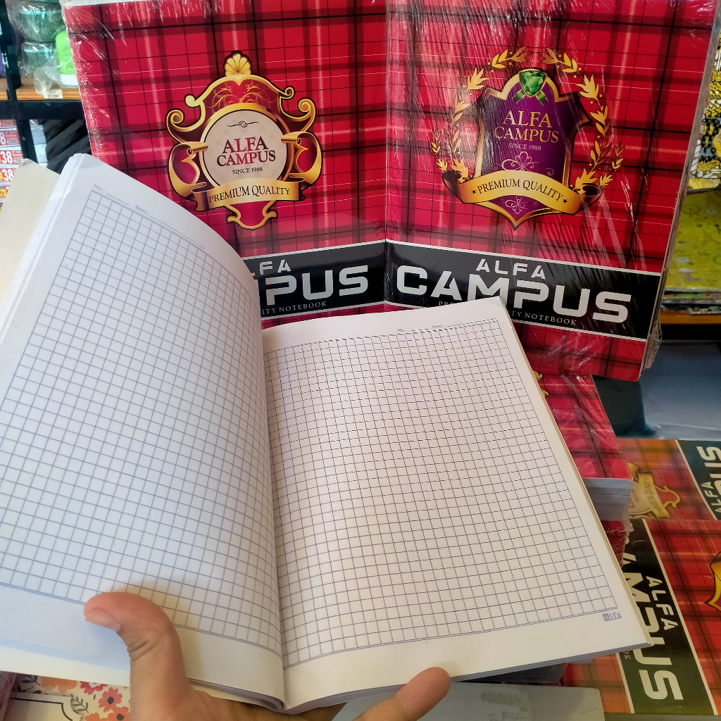 

1 pcs buku isi 100 Buku kotak kecil 100 lembar Alfa