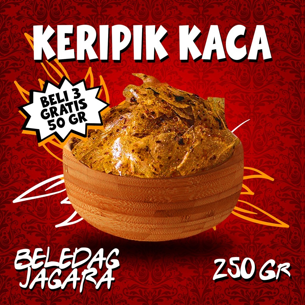 

JAGARA - Cemilan Keripik Kaca Pedas Daun Jeruk Bumbu Melimpah Khas Jagara Beledag 250gr