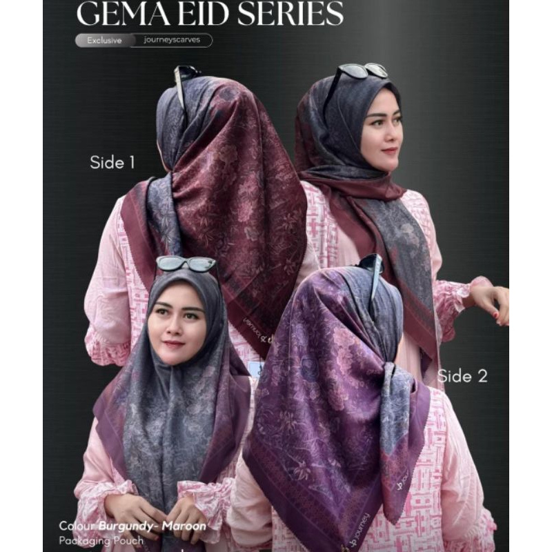 Segiempat voal motif journey kw/jilbab journey kw/gema series/jilbab voal motif