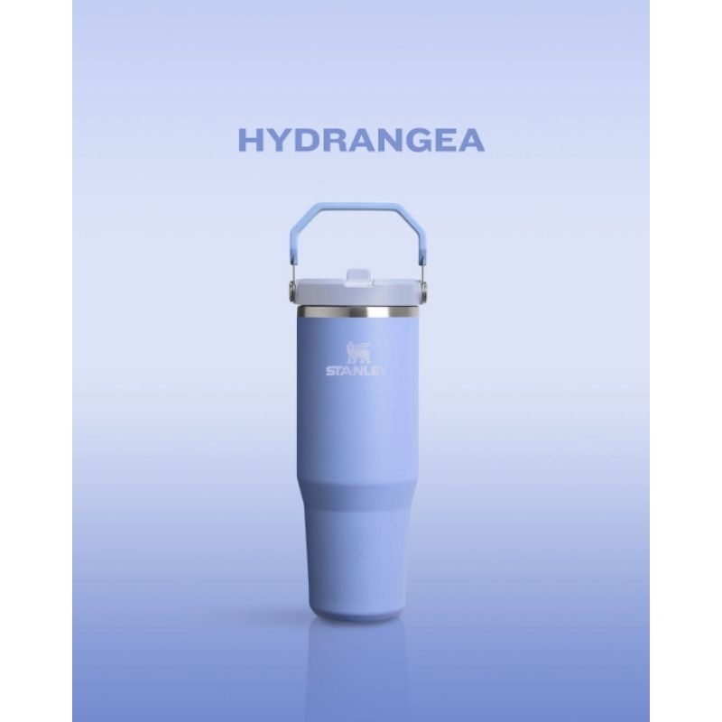 Ready Stock Tumbler Original 100% Stanley The Iceflow 30oz Flip Straw 2.0 Hydrangea 887ml