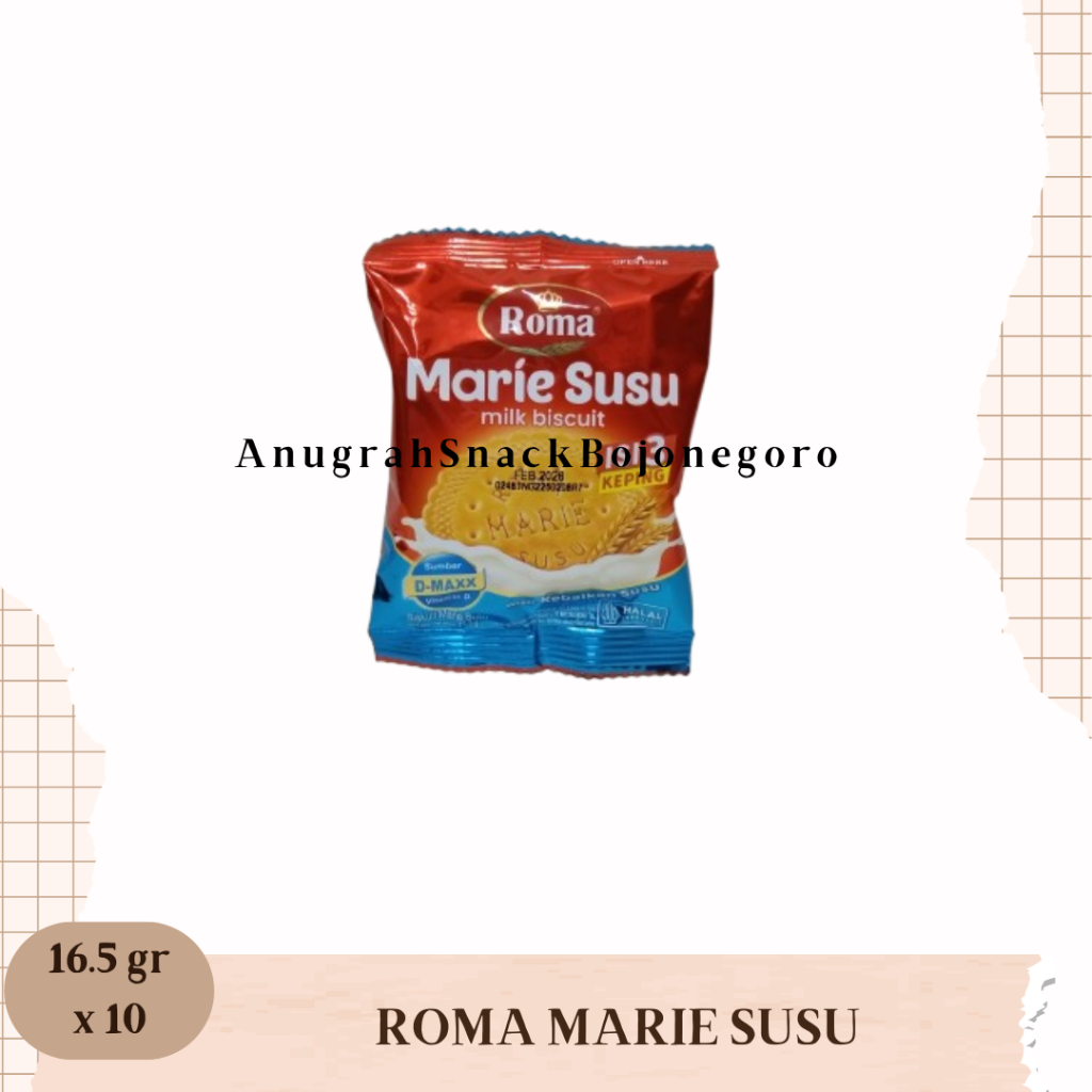 

Roma Marie Susu Biskuit Renceng 16.5gr x 10