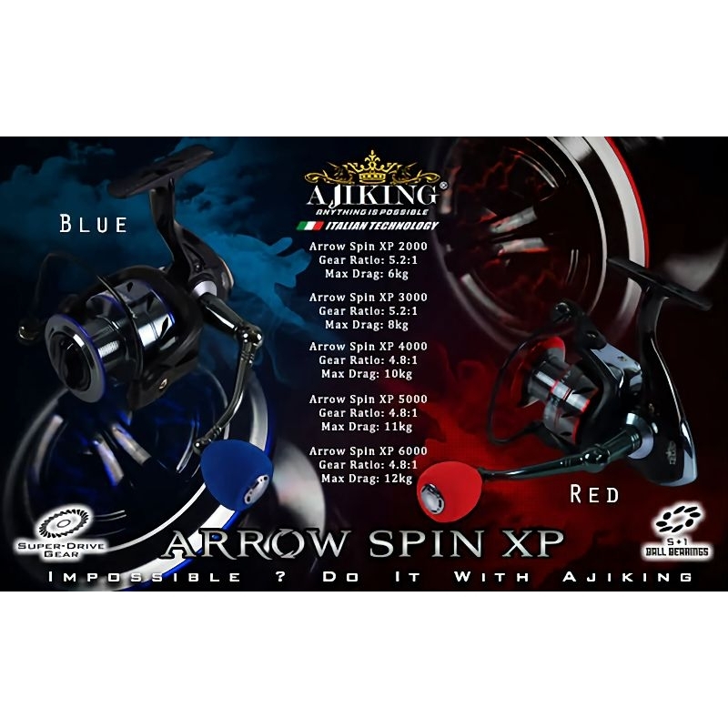 Reel AJIKING ARROW SPIN XP 2000 3000 4000 5000 6000 (power handle)