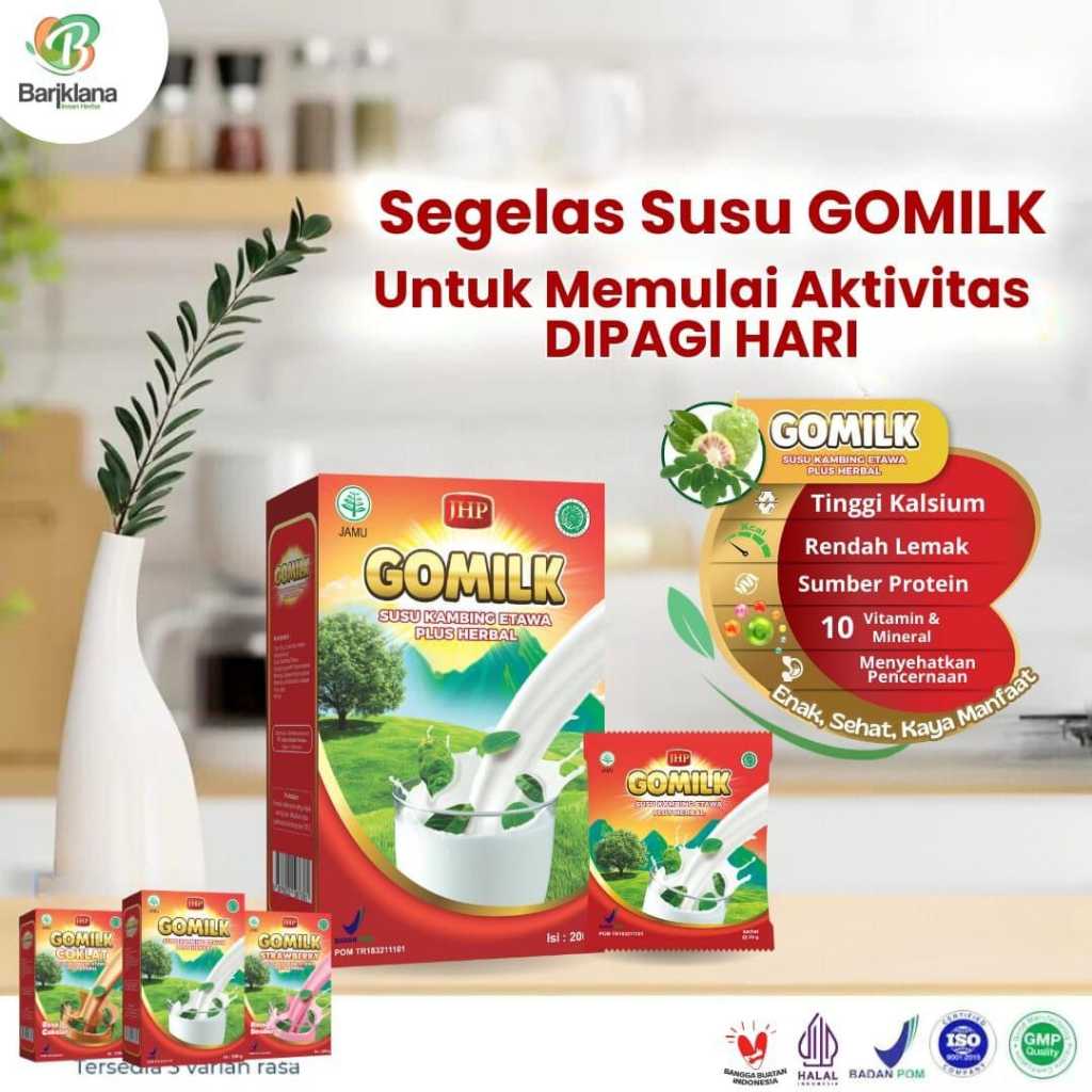 

GOMILK SUSU KAMBING ETAWA PLUS HERBAL DARI BARIKLANA ANEKA RASA