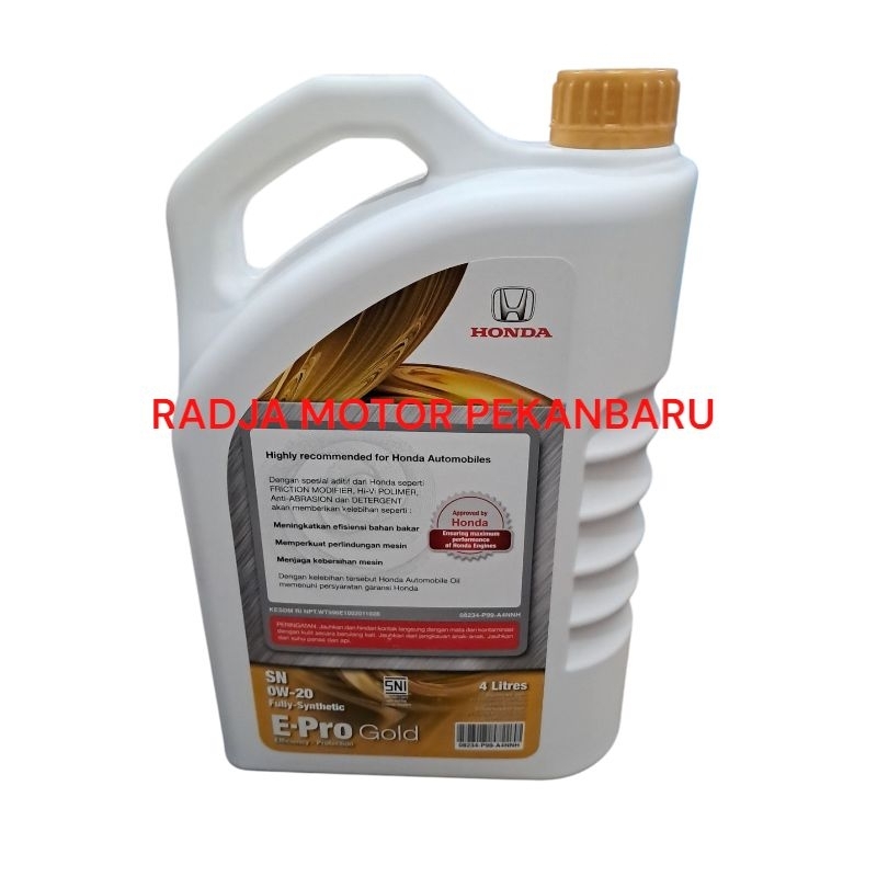 Oli Honda original honda E pro Gold 0W 20 4 Liter HONDA