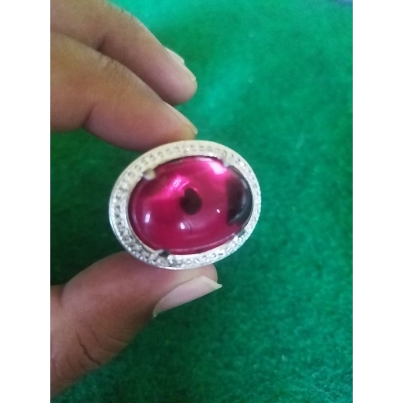 Ruby Daging Ring Perak