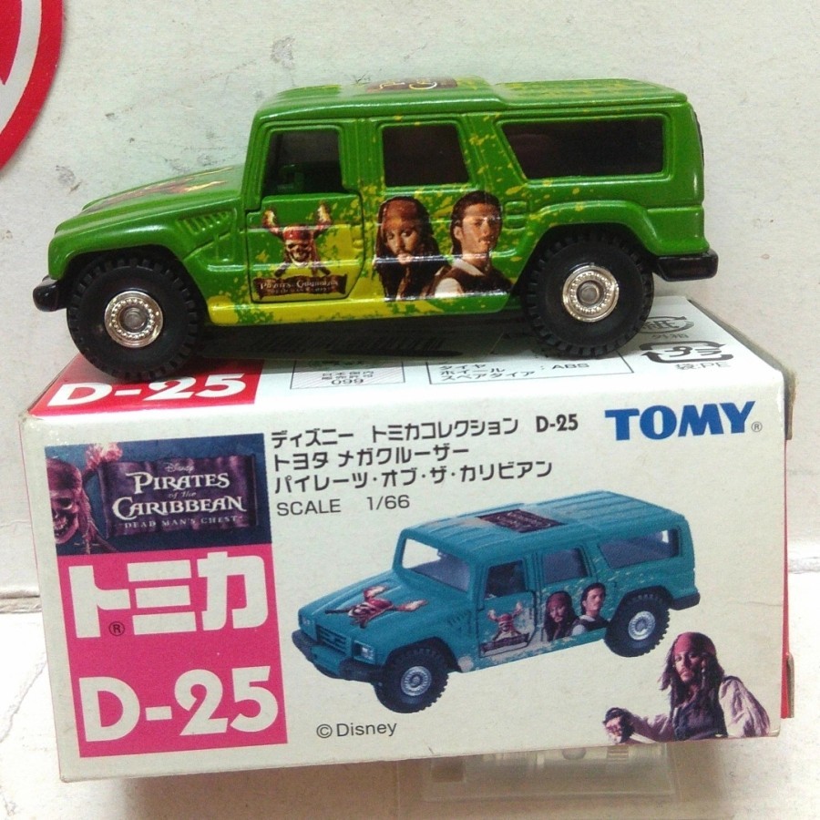 TOMICA DISNEY D-25 TOYOTA MEGA CRUISER PIRATES CARIBBEAN TOMY BIRU D25