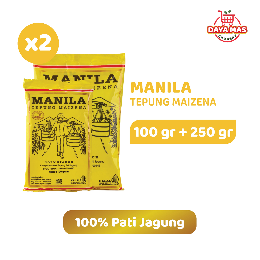 

Paket Tepung Maizena Manila ukuran 100 gr dan 250 gr