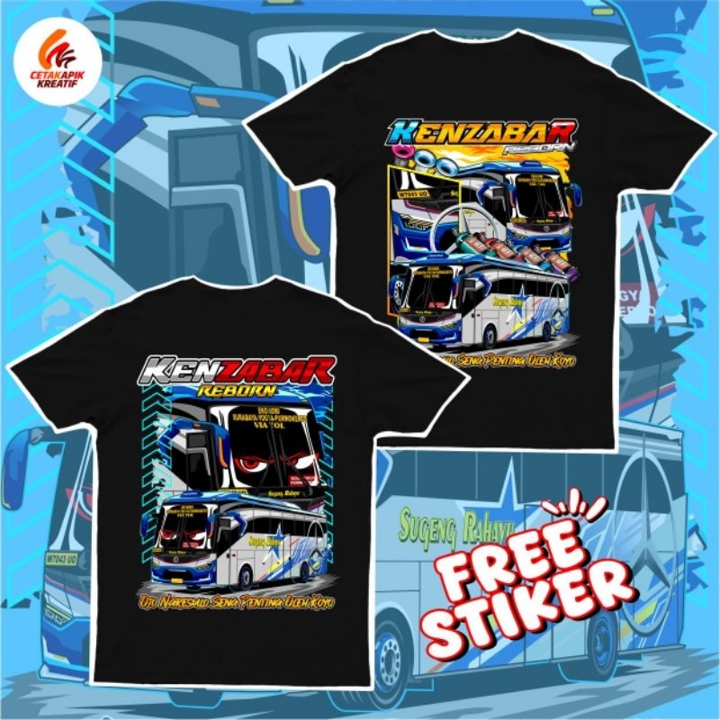 (free sticker + ganci)KAOS BUSMANIA SUGENG RAHAYU KENZABAR REBORN TERBARU VIRAL KAOS BUS ANAK DAN DE