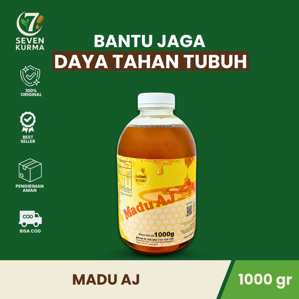 

Madu Aj -Madu Multiflora Asli Original Terbaru 1kg HALAL Madu Murni Aljazira Sevenkurma