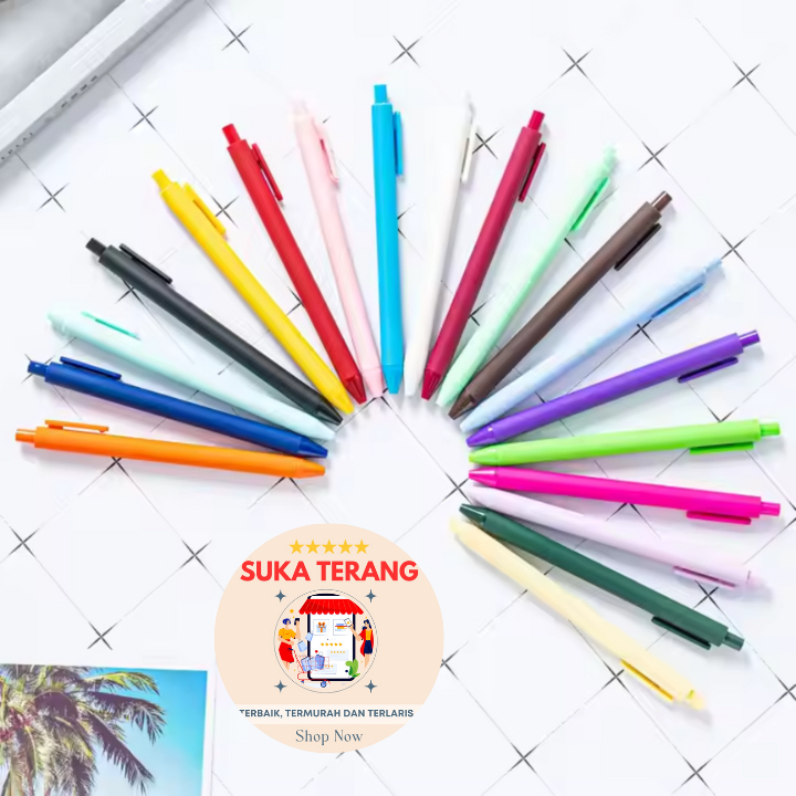 

ST Pulpen 0.5mm Macaron Tinta Hitam Gel Pena Alat Tulis Perlengkapan Sekolah/Gelpen Black Ink Macaron Colour