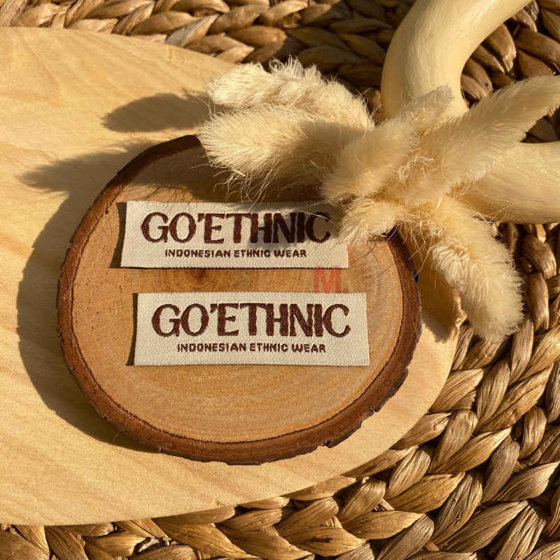 Label Woven Damask Premium - Label woven - Label pakaian - Label premium - Label baju - Label kaos -