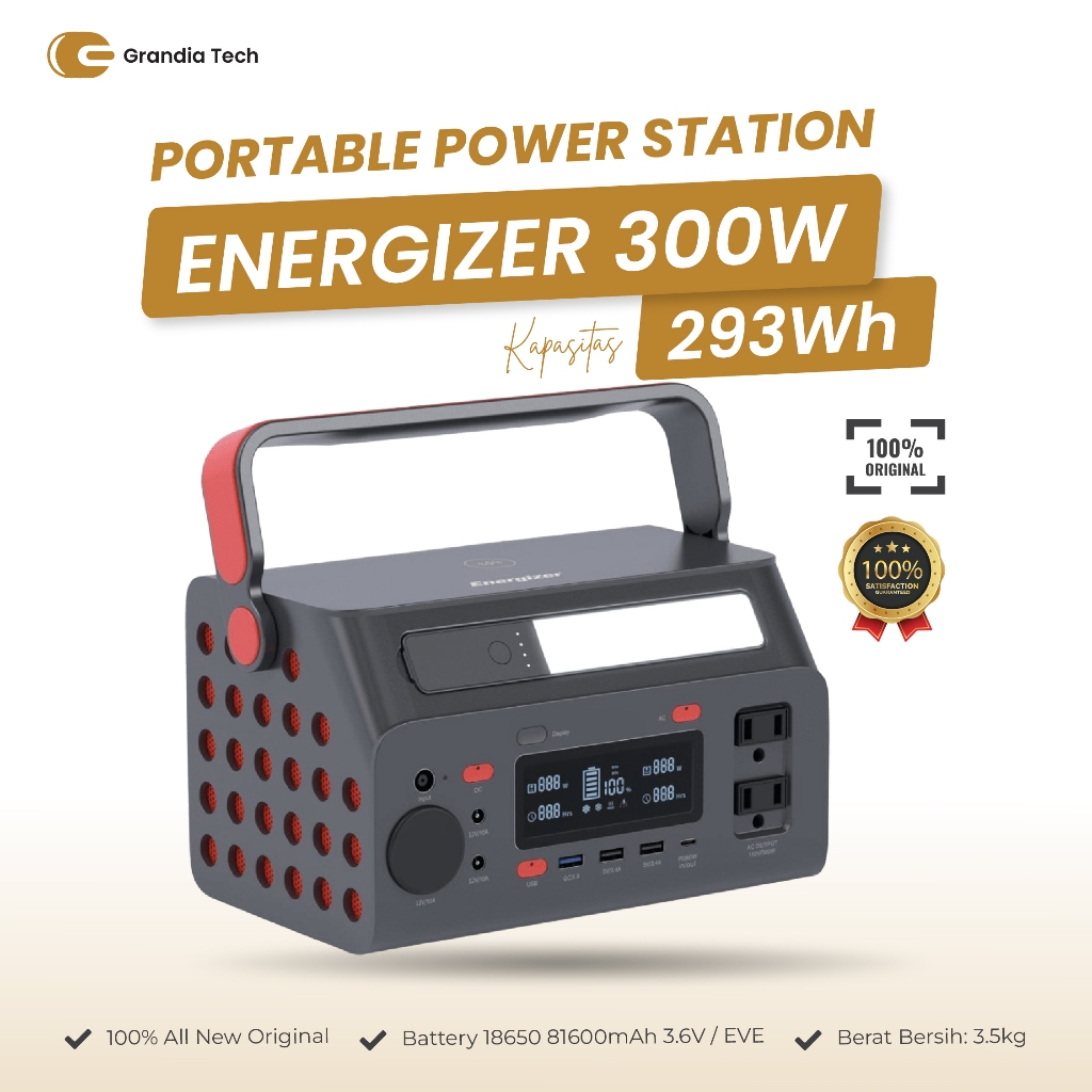 Energizer Portable Power Station 293Wh/300W Genset Portable Outdoor