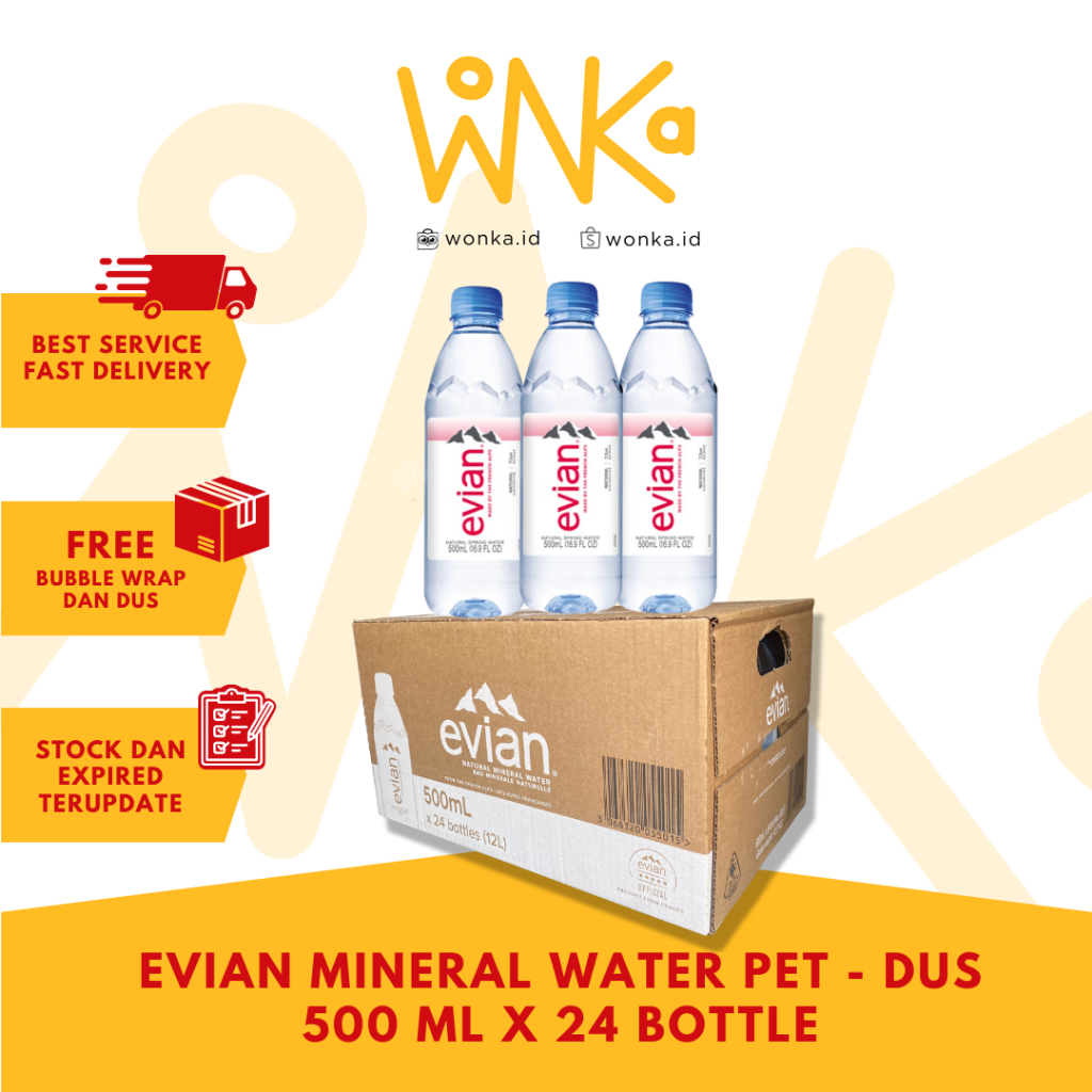 

Evian Natural Mineral Water Glass PET 500 ml - DUS