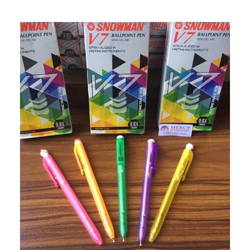 

Pulpen Snowman Tipe V7 Ballpoint Pen Model V-7 V 7 Bolpen