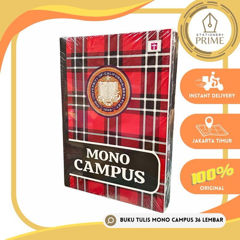 

Buku Tulis MONO CAMPUS by TIARA 36 Lembar ( 1 Pack isi 10 Buku )