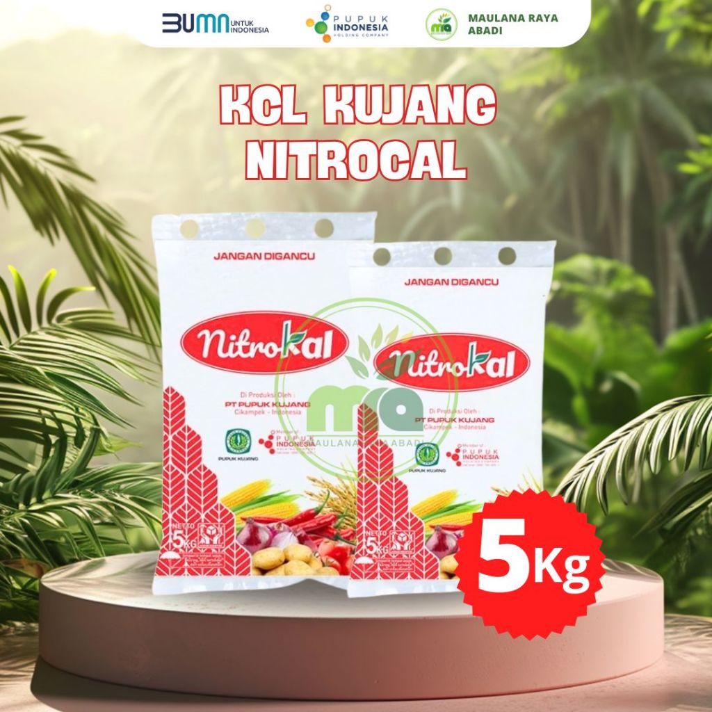 Pupuk KCL NITROKAL Kemasan 5kg pupuk Kalium + Nitrogen