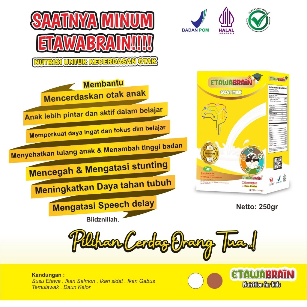 

SUSU ETAWA KECERDASAN ANAK ETAWABRAIN 250 GR