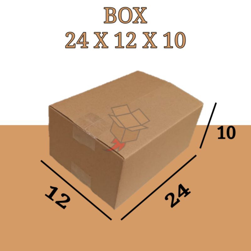 

Kardus Polos Karton Box Coklat 24 x 12 x 10