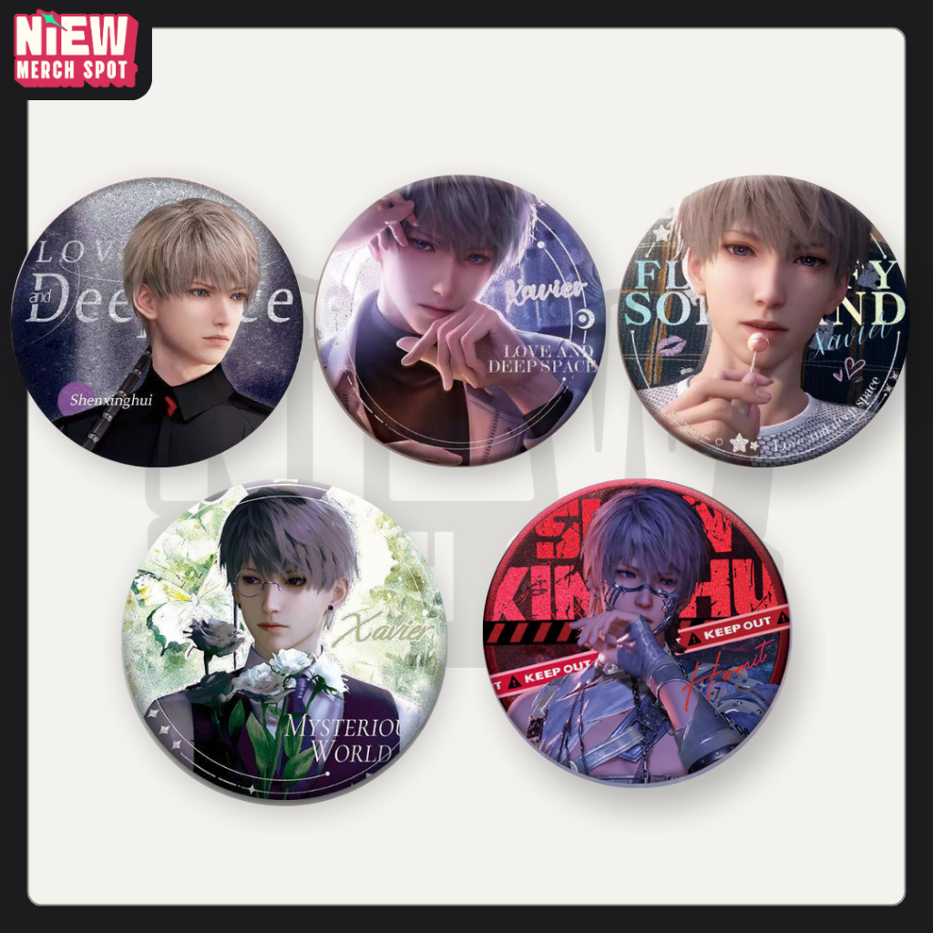 Xavier Shenxinghui Love and Deepspace Pin Badge Glossy 58mm 75mm