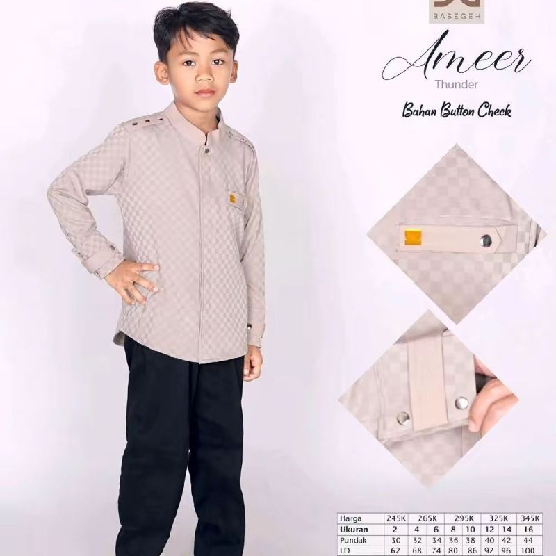 Set Baju Muslim/Koko anak Laki-Laki Amer By Basegeh