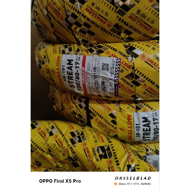 ban luar swallow tubeles 100/80-17 stream