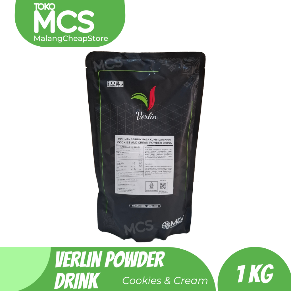 

VERLIN Bubuk Minuman rasa COOKIES & CREAM / Verlin Bubble Drink 1kg
