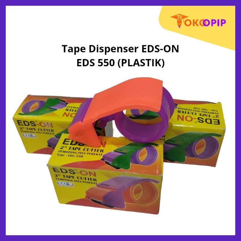 

Tape Dispenser EDS-ON 550 (Plastik) Pemotong Lakban 2 Inch