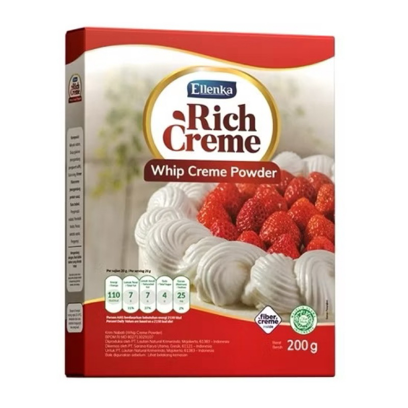 

Ellenka Rich Creme Whip Cream Box 200gr