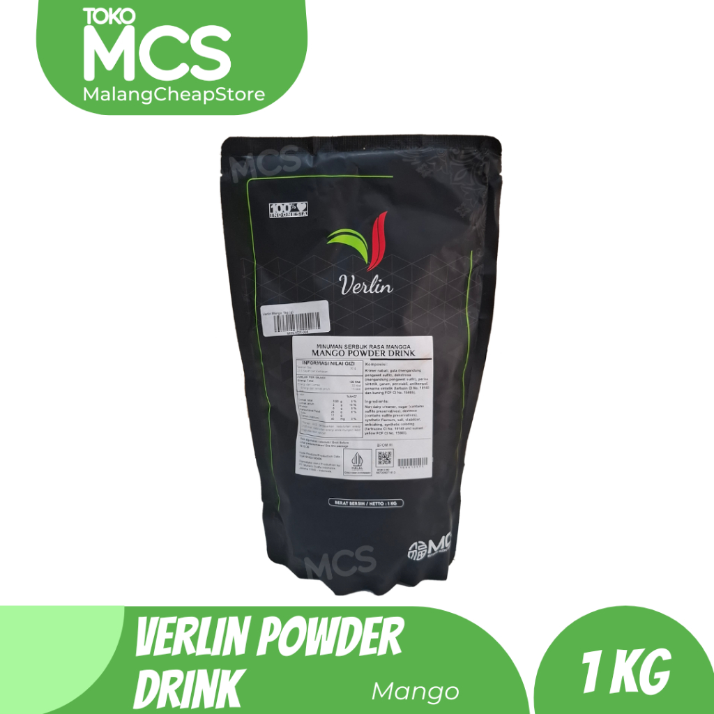 

VERLIN Bubuk Minuman rasa MANGO / Verlin Bubble Drink 1kg