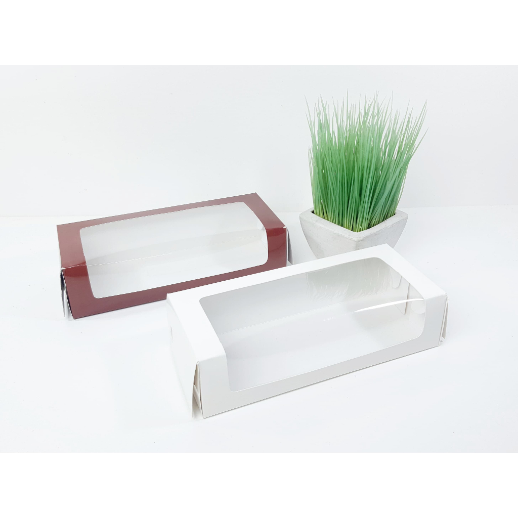 

(NEW) Cake Box Mika Atas Samping Coklat Glossy & Putih Glossy Untuk Hampers/Cake/Gift/Kado/DLL Uk 24x10x6cm