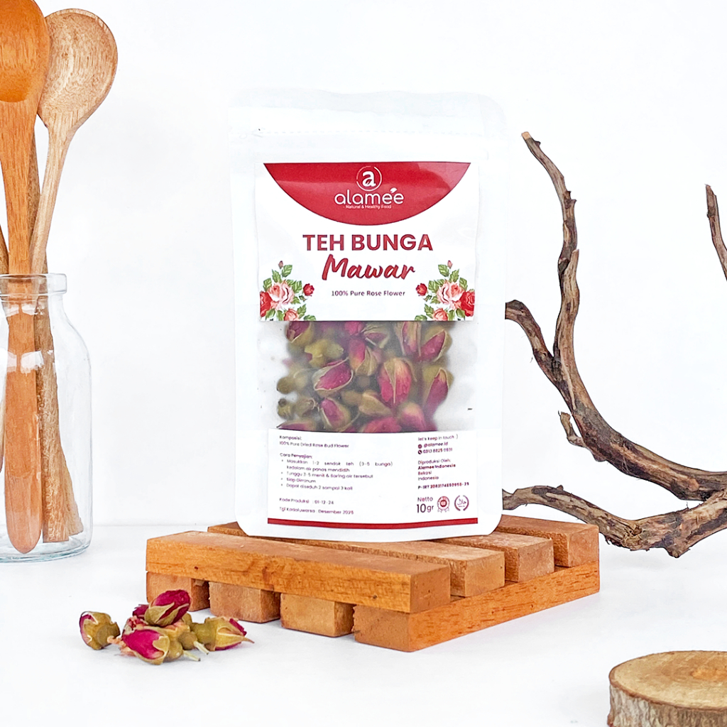 

Teh Bunga Mawar Rose Flower Kemasan Toples Flower Tea Organik Kering Dried Alami 10gr