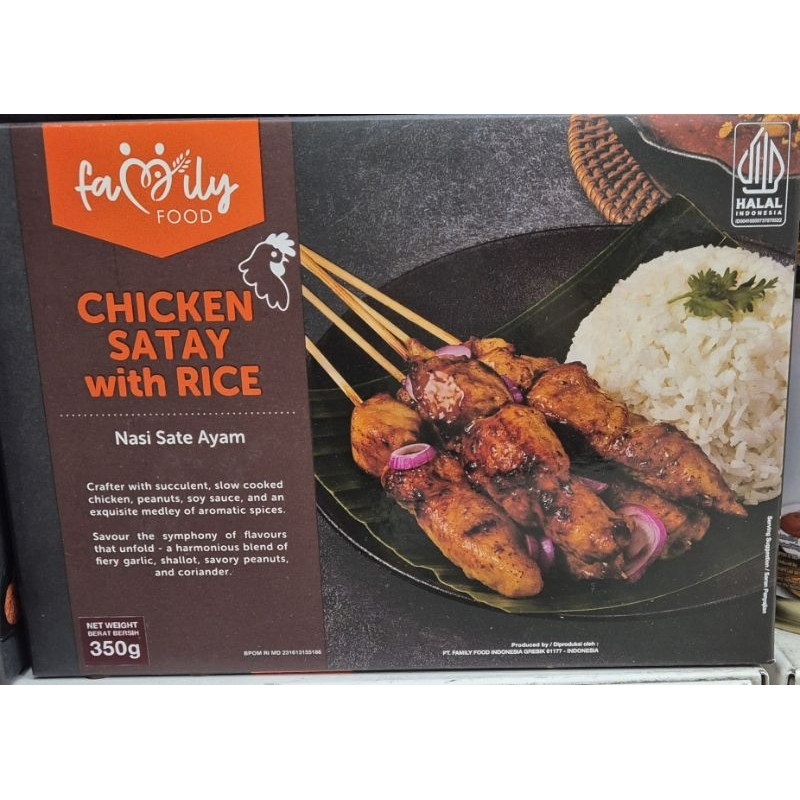 

Nasi Satay Ayam FAMILY FOOD Chicken Satay With Rice 350g - HK.