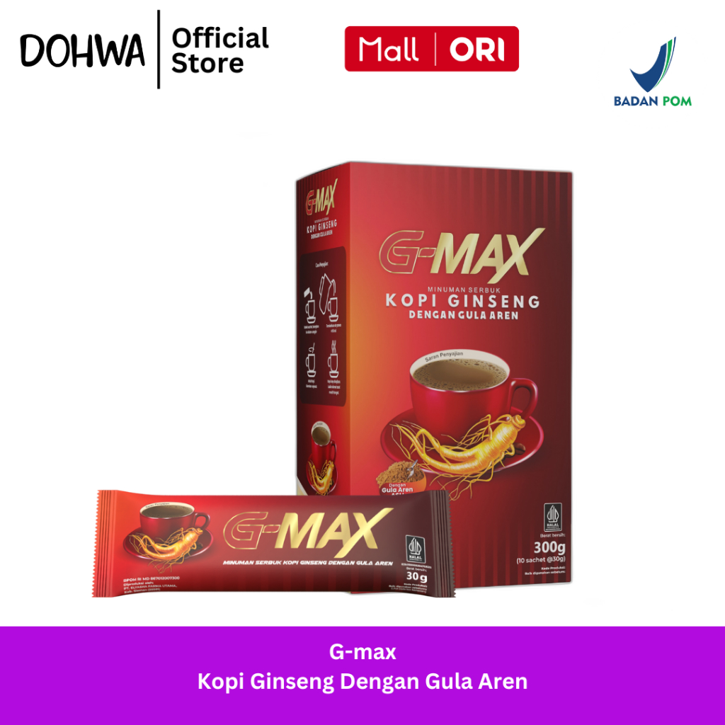 

G-MAX Minuman Serbuk Kopi dengan Gula Aren Halal & BPOM Aman Ampuh