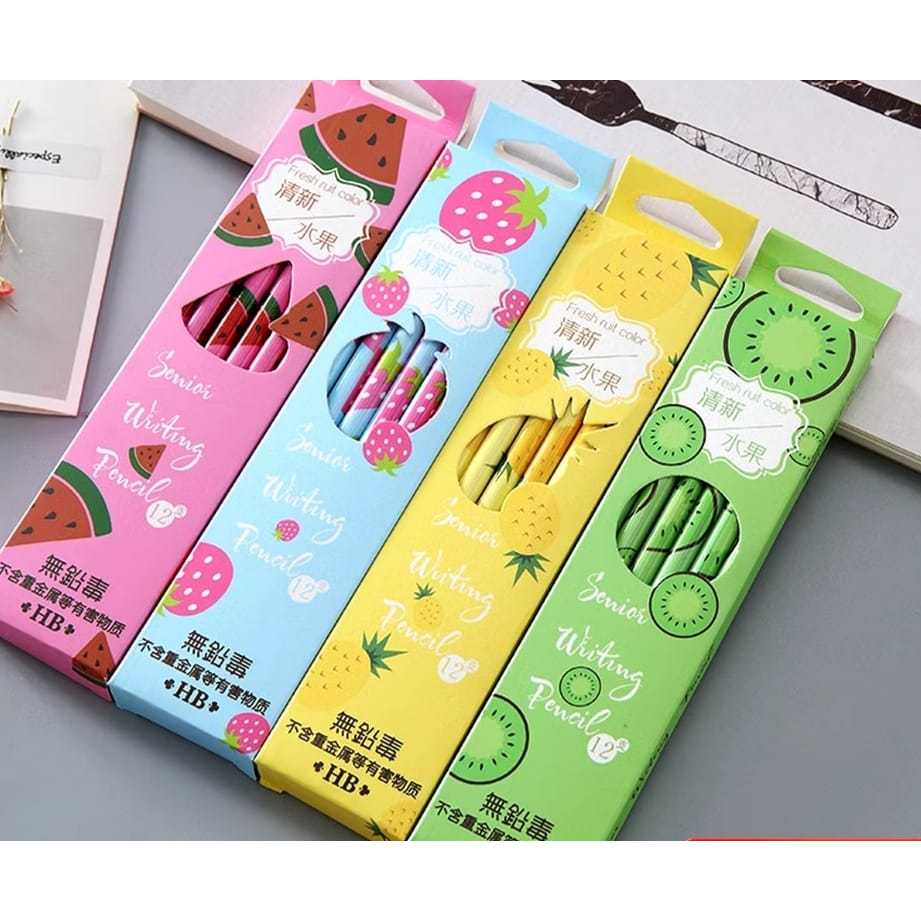 

Pensil HB Motif Buah Animal (1 Pack isi 12 Pcs)