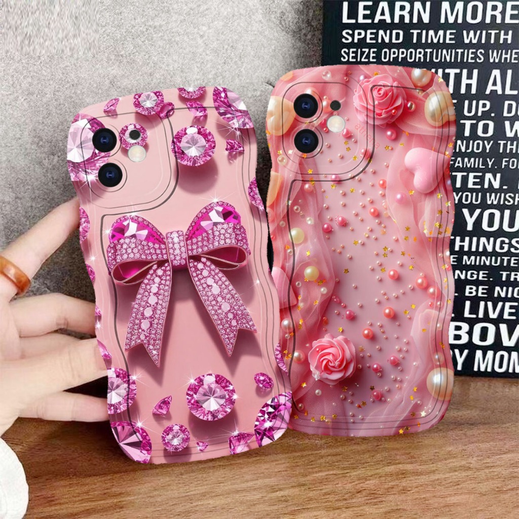 CASE GELOMBANG UNTUK TIPE HP OPPO VIVO XIAOMI REALME INFINIX IP SAMSUNG SOFTCASE MOTIF TRENDY