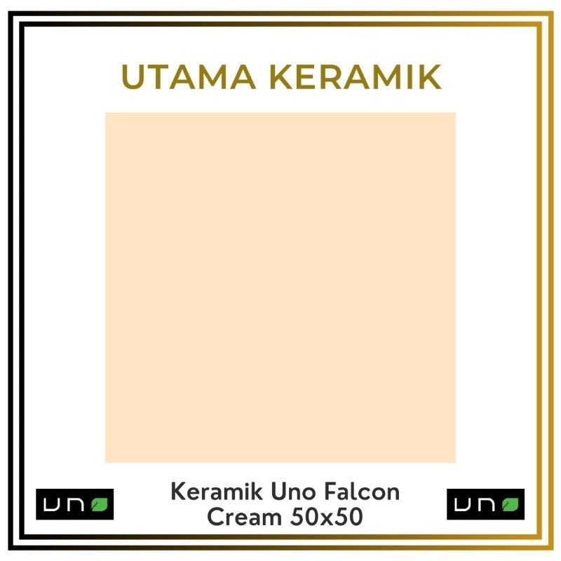 Keramik Uno Falcon Cream 50x50 - Keramik cream polos 50x50