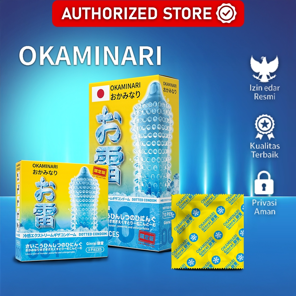 Kondom 001 Okaminari Ginrai Gerigi Xtreme Ice Sensasi Dingin - Varian Terlengkap