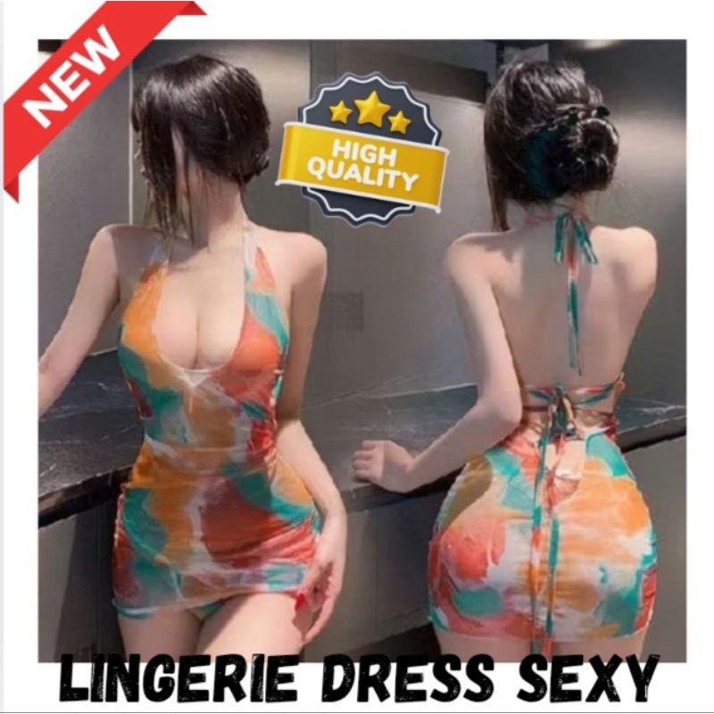 Lingerie Sexy Dress Mini Transparan