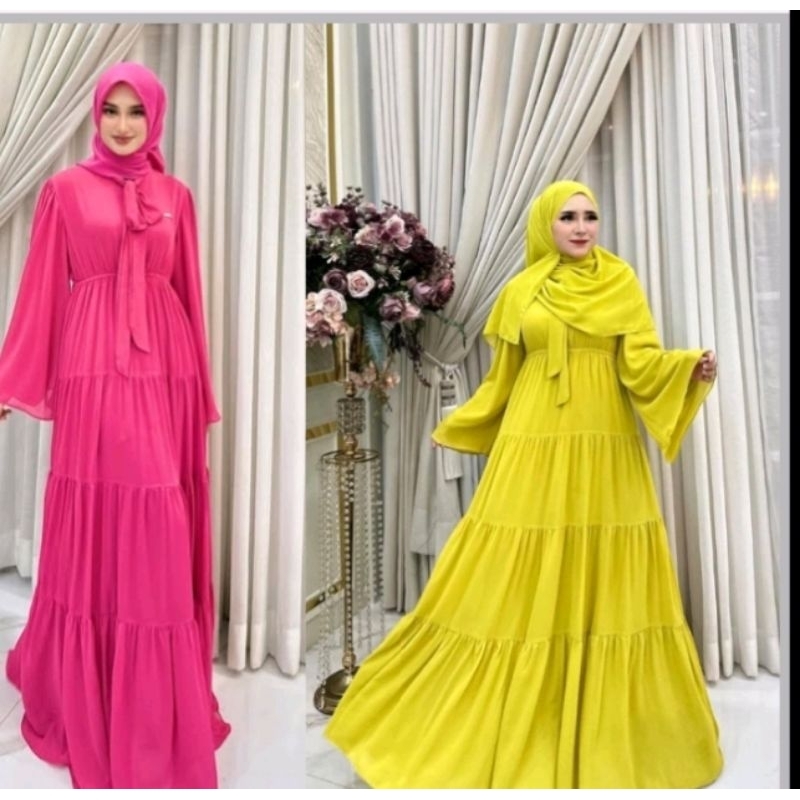 SHELLASAUKIA DRESS SIFON POLOS PITA