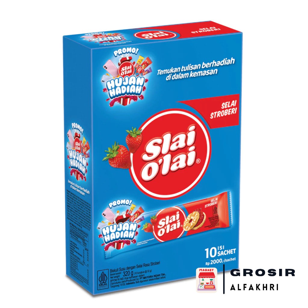 

ROMA SLAI O'LAI BOX STRAWBERRY | BLUEBERRY | PINEAPPLE ( ISI 10 SACHET )