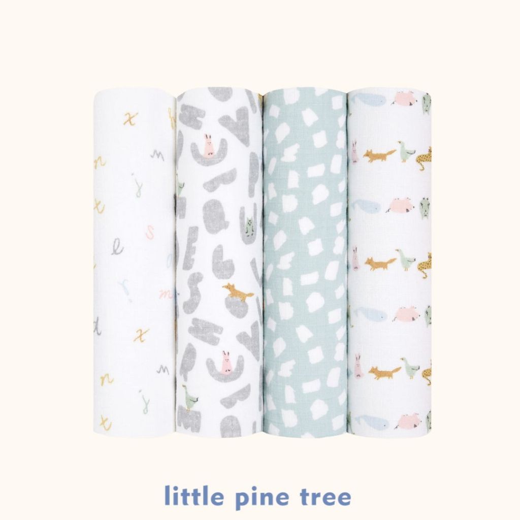 ADEN + ANAIS Essentials Cotton Muslin Swaddles 4Pcs