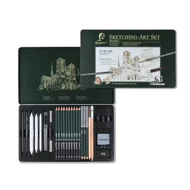 

giorgione art scteching set isi 27 pcs kode g 272708 pensil set tin case giorgione